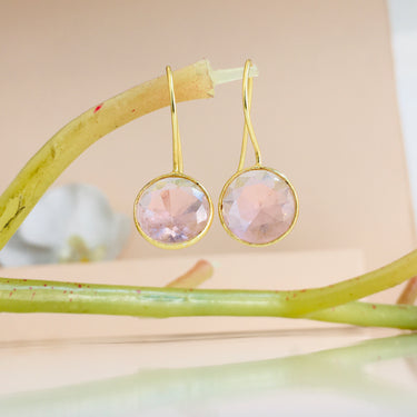 Rose Quartz Drop Earrings